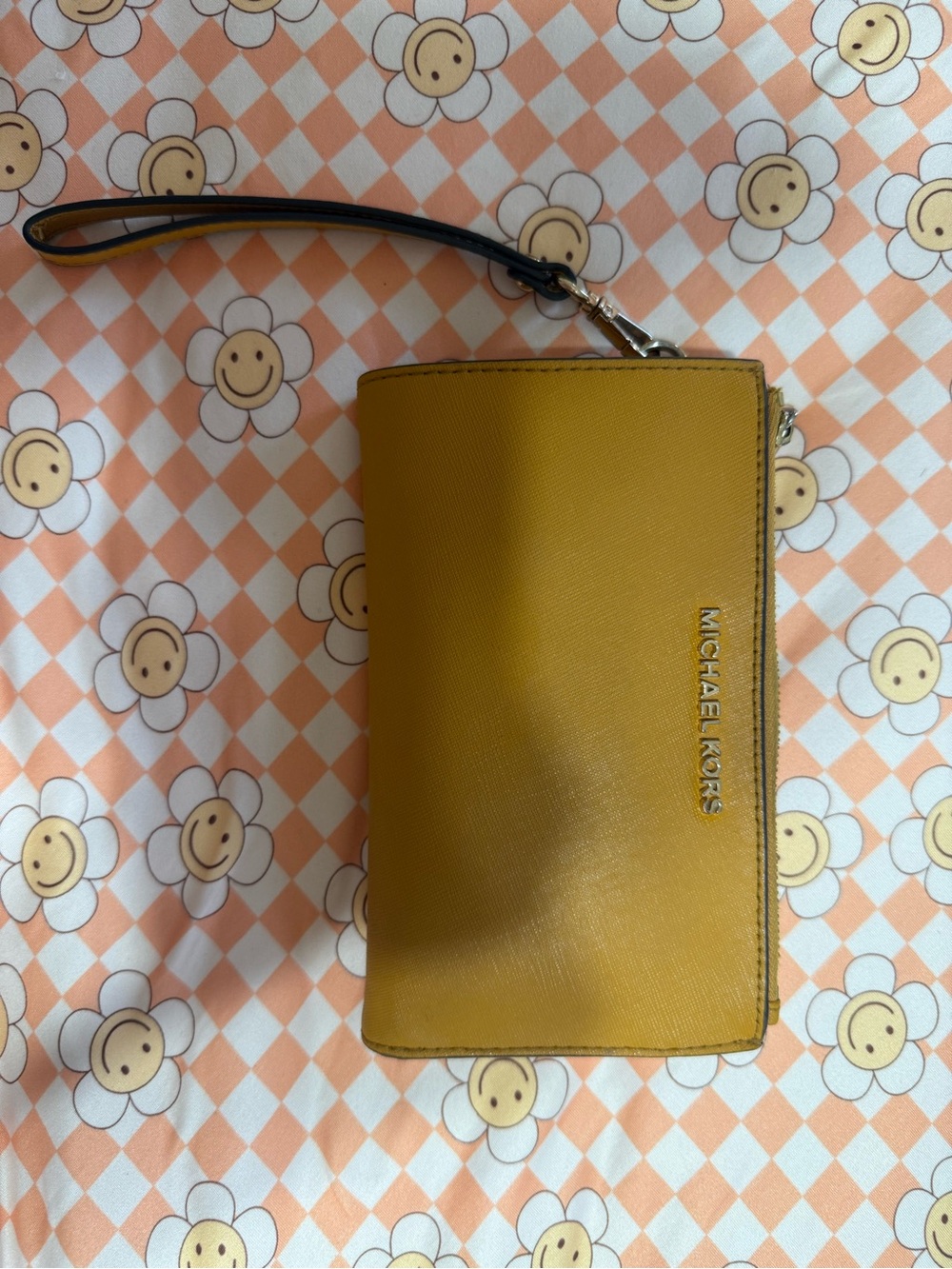 Michael Kors Mustard Yellow Wristlet Wallet